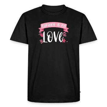 Escalade Montagnes d’alpinisme Love Gift - T-shirt Premium bio Homme - noir - Devant - Nico (187cm)