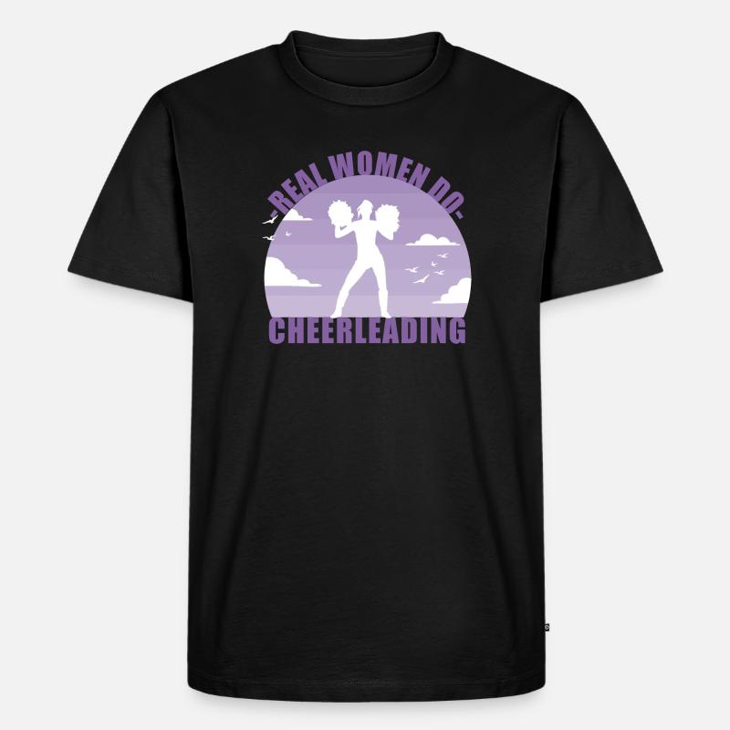 Cheerleading Cheerleader Mädchen Pompons Geschenk - Männer Premium Bio T-Shirt - Schwarz