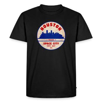 Houston - T-shirt Premium bio Homme - noir - Devant - Nico (187cm)