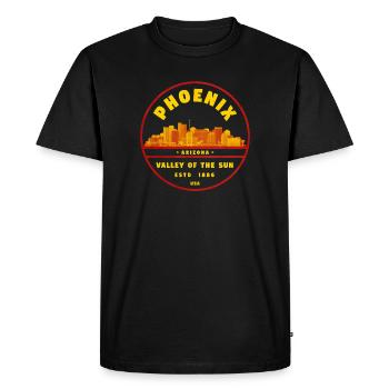 Phoenix Skyline: Valley of the Sun - Men's Premium Organic T-Shirt - black - Front - Nico (187cm)
