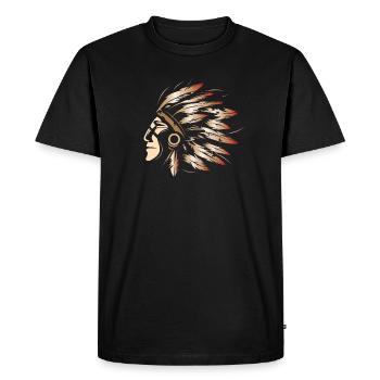 Symbole indien Illustration Couleurs Icône Chieftain - T-shirt Premium bio Homme - noir - Devant - Nico (187cm)