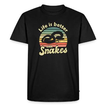 Serpents serpents - T-shirt Premium bio Homme - noir - Devant - Nico (187cm)