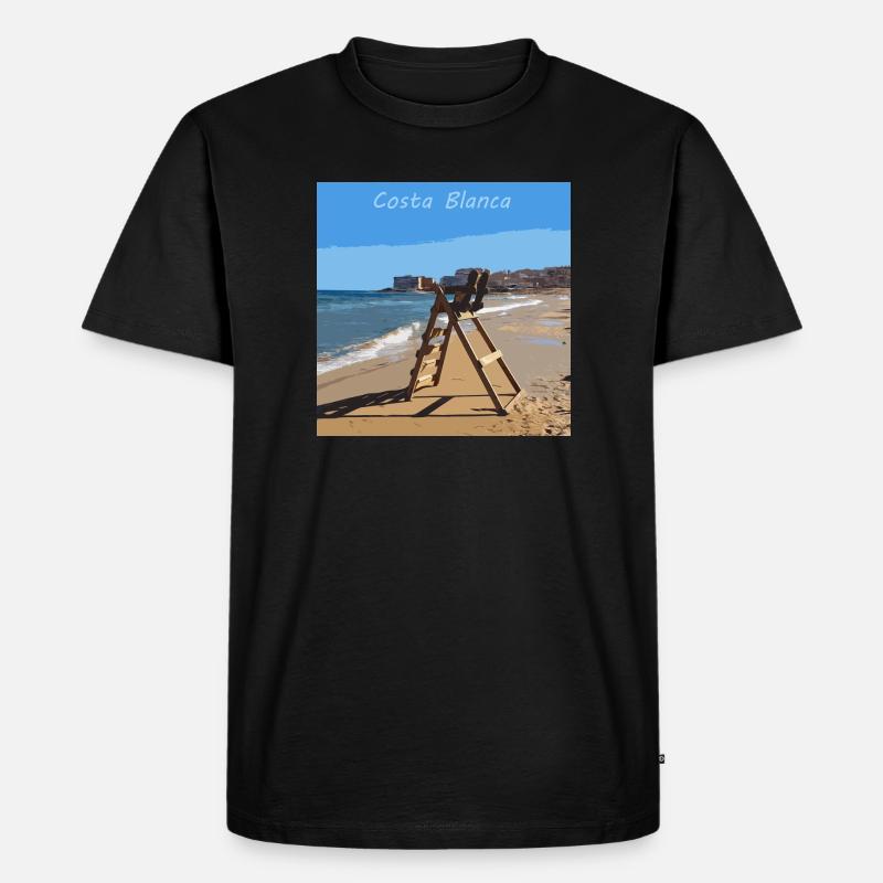 Costa Blanca - Männer Premium Bio T-Shirt - Schwarz