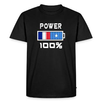 La Somalie et France Power 100 % - T-shirt Premium bio Homme - noir - Devant - Nico (187cm)