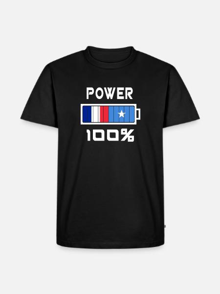 Somalia and France Power 100% - Men's Premium Organic T-Shirt - black