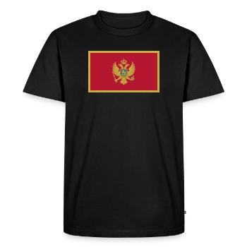 Montenegro Flag - Men's Premium Organic T-Shirt - black - Front - Nico (187cm)
