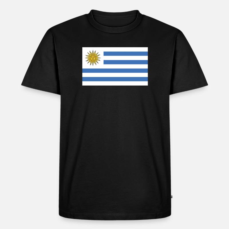 Uruguay Flagge - Männer Premium Bio T-Shirt - Schwarz