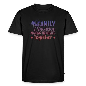 Vacances en famille Créer des souvenirs ensemble - T-shirt Premium bio Homme - noir - Devant - Nico (187cm)