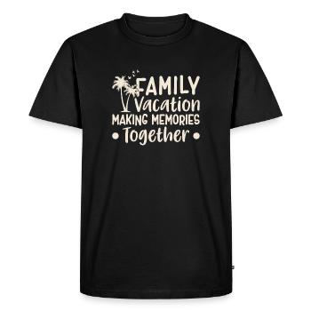 Vacances en famille Créer des souvenirs ensemble - T-shirt Premium bio Homme - noir - Devant - Nico (187cm)