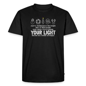 Joyeux Noël - T-shirt Premium bio Homme - noir - Devant - Nico (187cm)