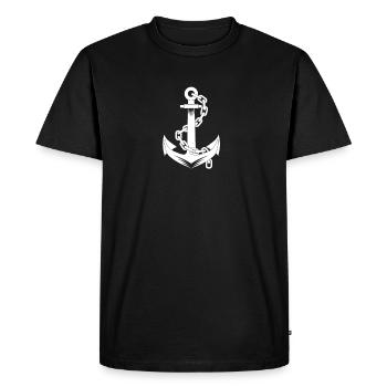 Saillier d’ancre Sailboat Design - T-shirt Premium bio Homme - noir - Devant - Nico (187cm)