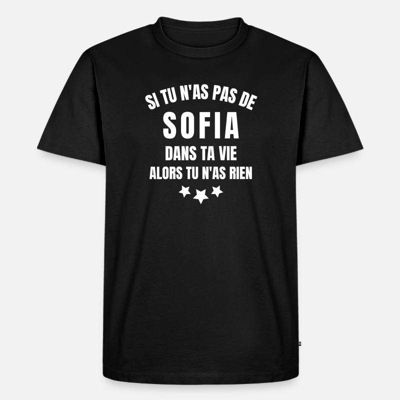 Sofia, prénom Sofia, anniversaire Sofia - T-shirt Premium bio Homme - noir
