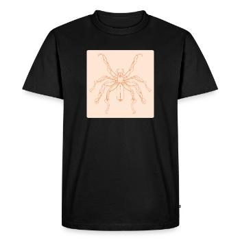 LINE ART SPIDER - COSTUMES D’HALLOWEEN - MINIMALISME - T-shirt Premium bio Homme - noir - Devant - Nico (187cm)