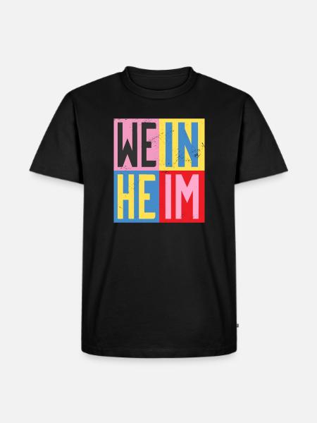 Weinheim Design - Männer Premium Bio T-Shirt - Schwarz