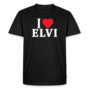 t-shirt I love Elvi t-shirt gift idea - Men's Premium Organic T-Shirt - black - Front - Nico (187cm)