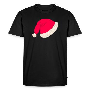 Christmas hat without text - Men's Premium Organic T-Shirt - black - Front - Nico (187cm)