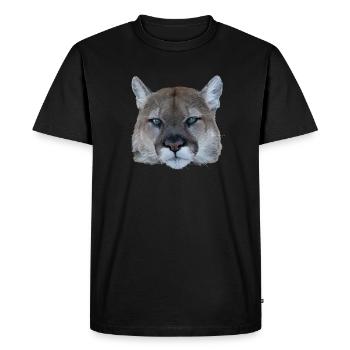 Panthère - T-shirt Premium bio Homme - noir - Devant - Nico (187cm)