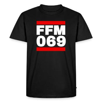 Francfort 069 - T-shirt Premium bio Homme - noir - Devant - Nico (187cm)