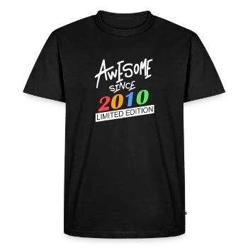 2010 - Born 2010 - Men's Premium Organic T-Shirt - black - Front - Nico (187cm)