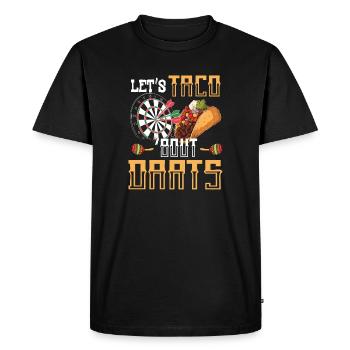 Let’s Taco Bout Darts Funny Darts Memes - T-shirt Premium bio Homme - noir - Devant - Nico (187cm)