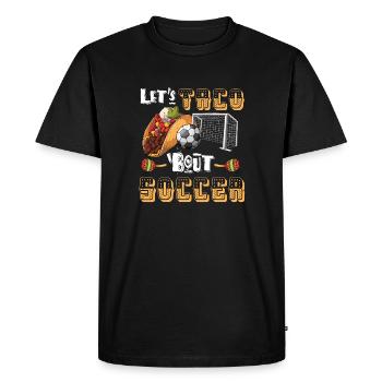 Let’s Taco Bout Entraîneur de football drôle - T-shirt Premium bio Homme - noir - Devant - Nico (187cm)