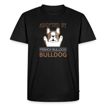 Adopte Français Bulldog - T-shirt Premium bio Homme - noir - Devant - Nico (187cm)