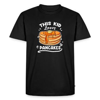 Pancake Love - T-shirt Premium bio Homme - noir - Devant - Nico (187cm)