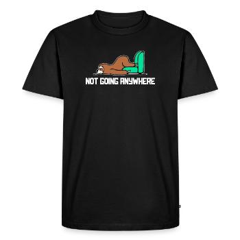 Paresseux Déclaration Animal Fatigué Sommeil Jungle - T-shirt Premium bio Homme - noir - Devant - Nico (187cm)