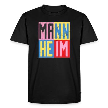 Mannheim Design - Men's Premium Organic T-Shirt - black - Front - Nico (187cm)