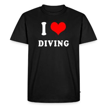I love diving - Men's Premium Organic T-Shirt - black - Front - Nico (187cm)