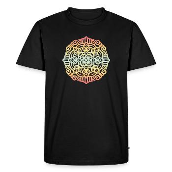 Mandala - Men's Premium Organic T-Shirt - black - Front - Nico (187cm)