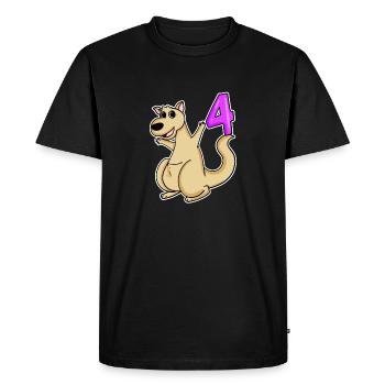 Girl 4 years old 4th birthday gift - Men's Premium Organic T-Shirt - black - Front - Nico (187cm)
