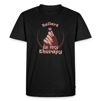 Nailart est ma technicienne ongulaire thérapeutique - T-shirt Premium bio Homme - noir - Devant - Nico (187cm)