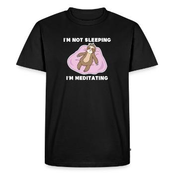 Jungle Sleeping Sloth Déclaration Chilling Animal - T-shirt Premium bio Homme - noir - Devant - Nico (187cm)