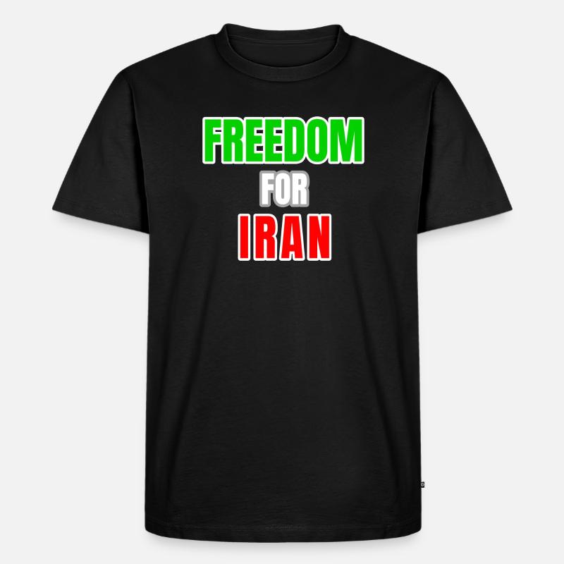 Iran Freedom - Männer Premium Bio T-Shirt - Schwarz