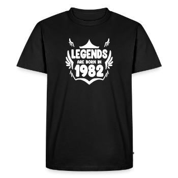 1982 - Né en 1982 - T-shirt Premium bio Homme - noir - Devant - Nico (187cm)