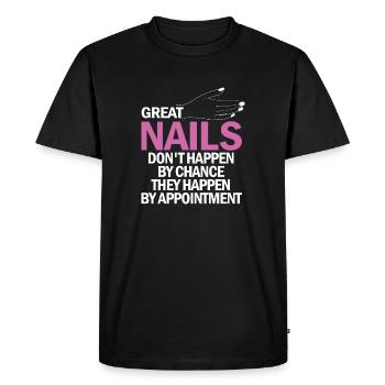 Les grands ongles ne viennent pas par hasard - T-shirt Premium bio Homme - noir - Devant - Nico (187cm)