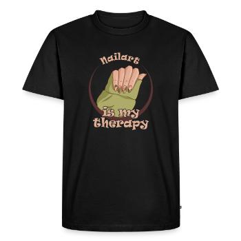 Nailart est ma technicienne ongulaire thérapeutique - T-shirt Premium bio Homme - noir - Devant - Nico (187cm)