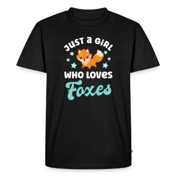 Fox foxes - Men's Premium Organic T-Shirt - black - Front - Nico (187cm)