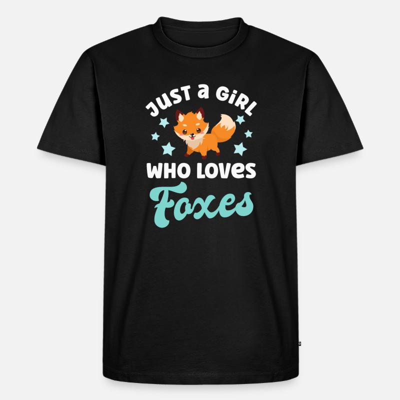 Fuchs Füchse - Männer Premium Bio T-Shirt - Schwarz