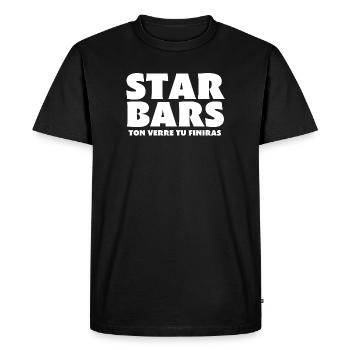 bar, barman, patron de bar - T-shirt Premium bio Homme - noir - Devant - Nico (187cm)
