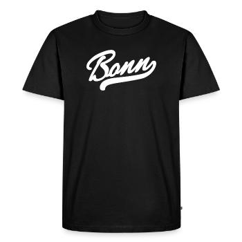 Bonn Rétro - T-shirt Premium bio Homme - noir - Devant - Nico (187cm)