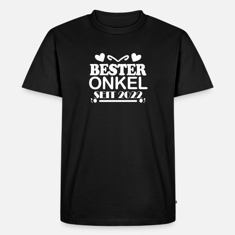 Bester Onkel seit 2022 - Männer Premium Bio T-Shirt - Schwarz