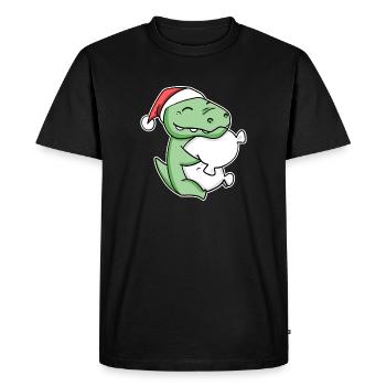 Crocodile Noël Sommeil Sommeil Sommeil Sommeil - T-shirt Premium bio Homme - noir - Devant - Nico (187cm)