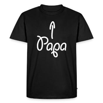 Dad (arrow) - Men's Premium Organic T-Shirt - black - Front - Nico (187cm)