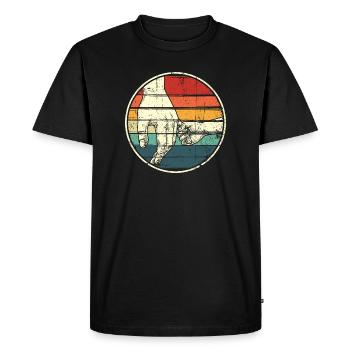 Holding Hands Rainbow Circle - Men's Premium Organic T-Shirt - black - Front - Nico (187cm)