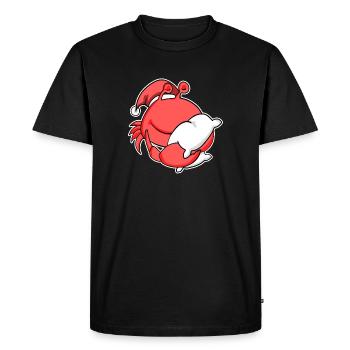 Crabe Noël Sommeil Sommeil Sommeil - T-shirt Premium bio Homme - noir - Devant - Nico (187cm)