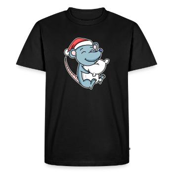 Mouse Christmas Sleep Sleep Sleep Sleep - Men's Premium Organic T-Shirt - black - Front - Nico (187cm)