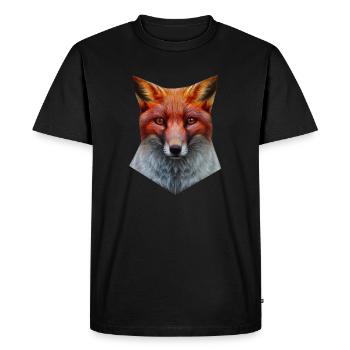 Fox's Head - Men's Premium Organic T-Shirt - black - Front - Nico (187cm)