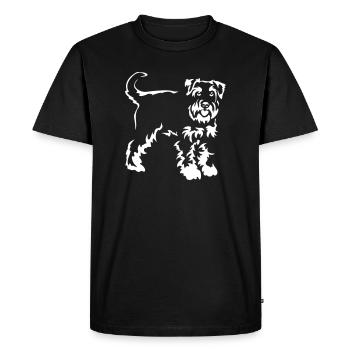 Schnauzer "Black Edition" - Men's Premium Organic T-Shirt - black - Front - Nico (187cm)